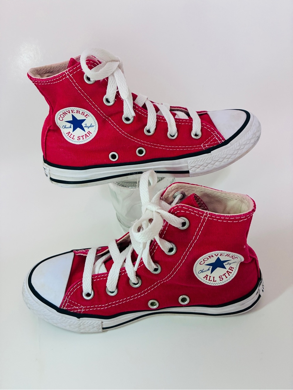 Kids Converse Red High-Top Canvas Sneakers